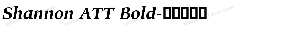 Shannon ATT Bold字体转换